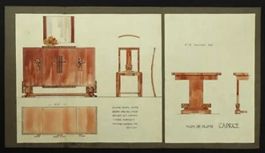 Original Art Deco Furniture Designs for the Dining Room by WG Hilling, 1930s - Picture 1 of 8