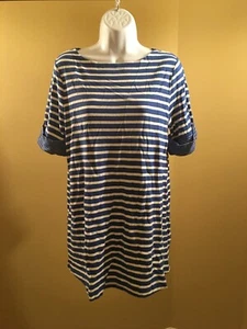 White stag cotton shirt Blue/white stripes S 4/6 - Picture 1 of 4