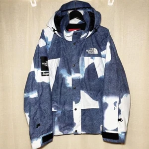 Supreme The North Face 21AW Bleach Denim Mountain Jacket Size M used - Picture 1 of 6