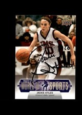 Jackie Stiles 2011 Upper Deck World of Sports authentic autographed card