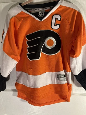Flyers Claude Giroux Jersey Youth S/M Philadelphia Reebok NHL Hockey Orange #28 Cover