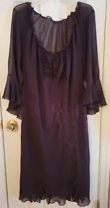 Vintage romantisches Downton Abby inspiriertes braunes CDC Encore 2-teiliges Kleid - Bild 1 von 9
