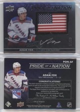 2021-22 SPx UD Black Pride of a Nation /99 Adam Fox #PON-AF Patch Auto