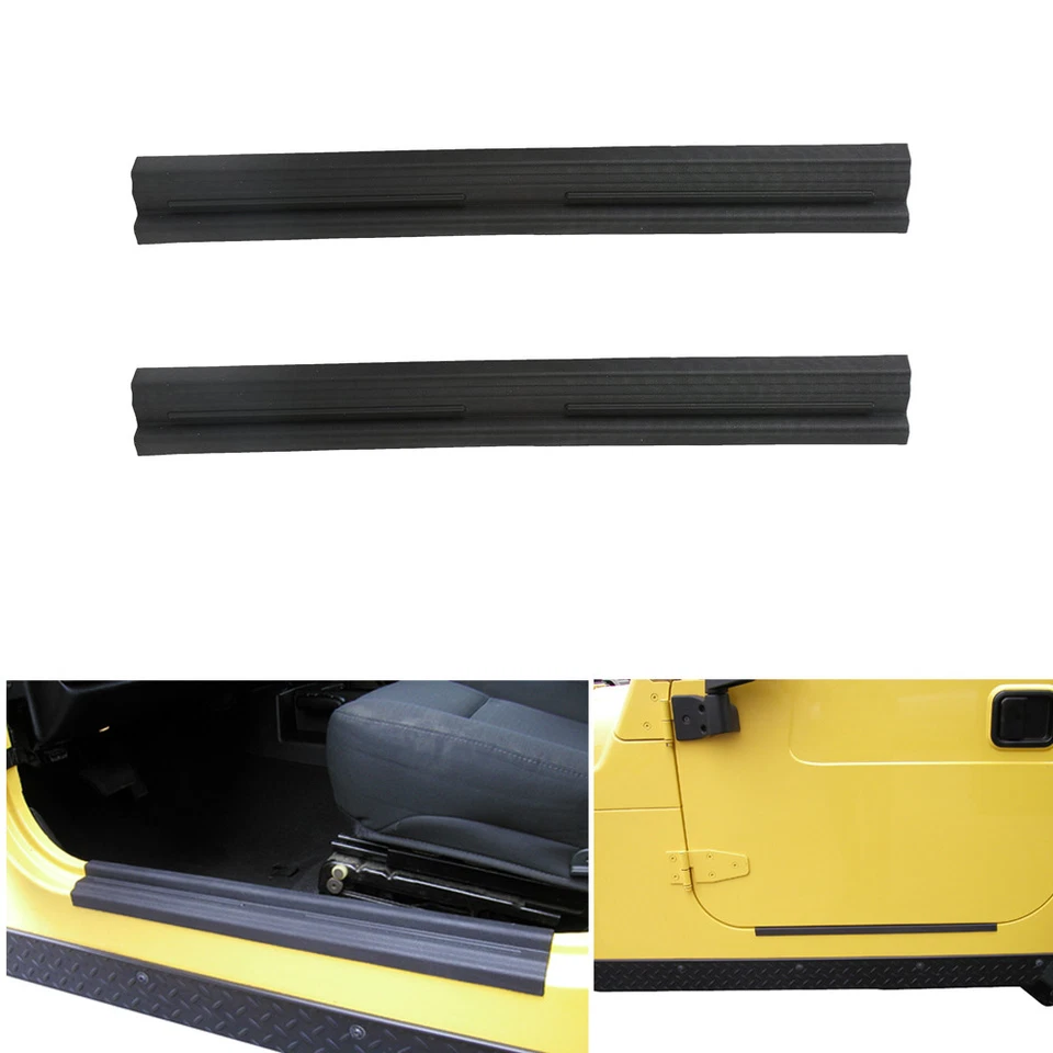 Protector de entrada cubierta de umbral de puerta protector placa de desgaste para Jeep Wrangler TJ 1997-2006 Foto 1 de 4