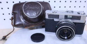 Nice Used Vintage Ansco 35mm Film SLR Anscoset Camera w/ Leather Case & Lens Cap - Picture 1 of 10