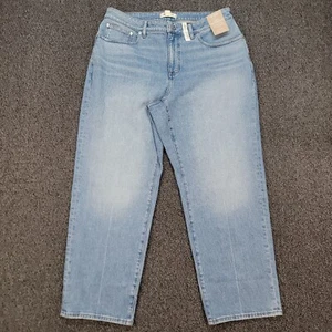 Madewell Jeans Womens 16W Blue Fits 37x29 Curvy 90s Straight High Rise Stretch - Picture 1 of 13