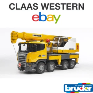 bRUDER SCANIA R-series Liebherr crane truck 03570 - Picture 1 of 1