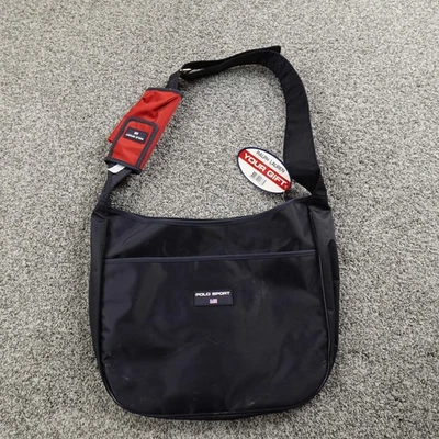 VTG Ralph Lauren Purse Womens Black Polo Sport Crossbody Satchel Bag Messenger - Image 1 of 4