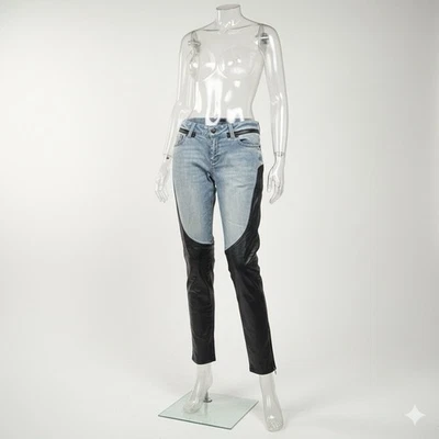 Jeans mujer Mango imitación cuero talla 6 excelente estado. Foto 1 de 4