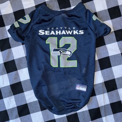 Pets first Seahawks dog jersey size L Mesh - Image 1 of 4