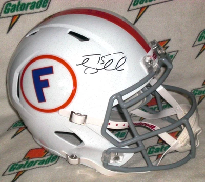 TIM TEBOW SIGNED FLORIDA GATORS REPLICA WHITE F/Sz. HELMET Broncos - J.S.A. Cert - Image 1 of 3