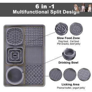 Silicone Pet Licking Mat for Cats and Dogs NonSlip Easy to Clean Design - Photo 1/17
