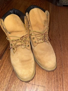 Timberland Herren US 10 1/2 10,5 M 400 Gramm Leder Stiefel 10061 Weizen Nubuk EUC - Bild 1 von 15