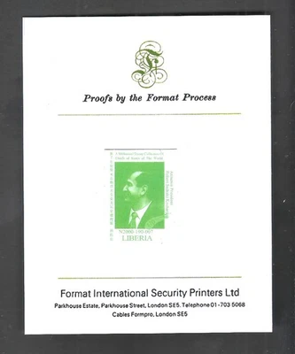 Liberia 1999 USA UN Summit Armenia President Robert Sedraki Kocharyan Proof MNH - Image 1 of 2