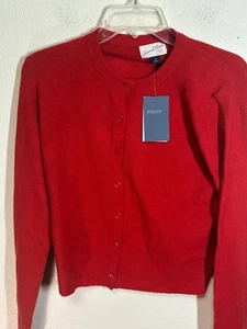 Neu mit Etikett Universal Thread Strick Cardigan Pullover Knopfleiste Business Freizeit rot Medium - Bild 1 von 4