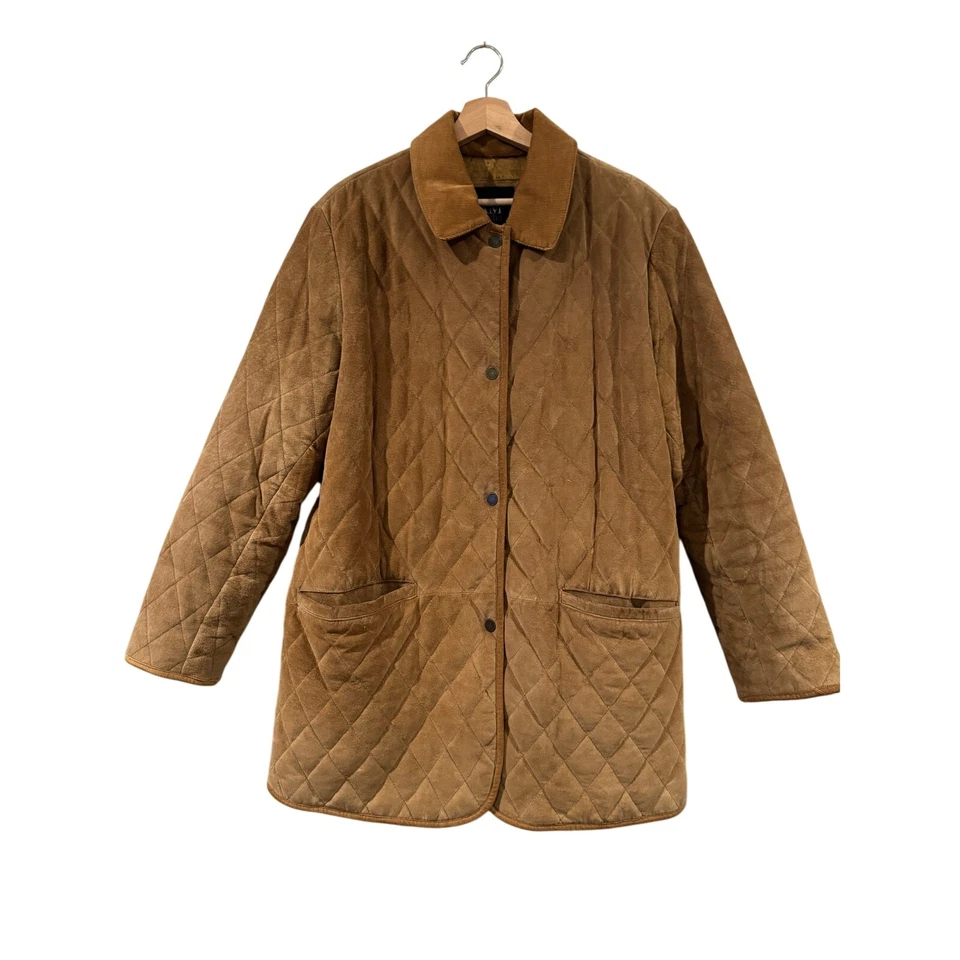 Casaco AM Studio acolchoado camurça celeiro tamanho grande - Imagem 1 de 4