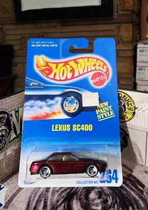 👓Hot Wheels 1995 #264🏁Lexus SC400 Metalflake Burgundy⭐Chrome 3-Spoke Wheel⚡JDM - Picture 1 of 7