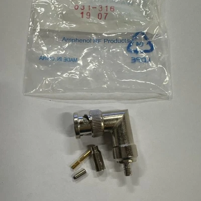 98pcs Amphenol 031-316 RF Connector Right angle Crimp MILITARY gold pin    bin11 - Image 1 of 4