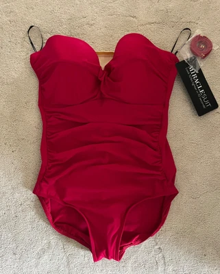 Miraclesuit  Solid Tummy Control One Piece Swimsuit, US 12, NWT - Image 1 of 4