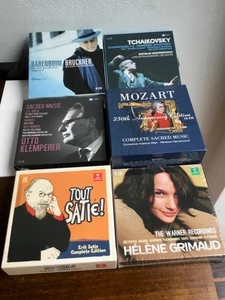 Classical job lot Satie Grimaud Klemperer Bruckner Mozart Tchaikovsky New sets - Picture 1 of 8