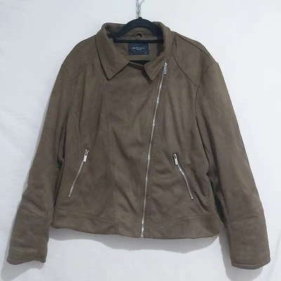 Brave Soul London Size 18/46 Bellini Jacket Brown Polyester Faux Suede - Image 1 of 4