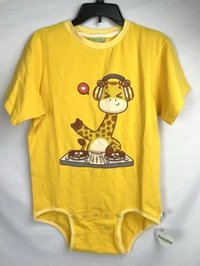 Tykables Snappies Adult Small Yellow Giraffe T-Shirt NWT Short Sleeve - Picture 1 of 4