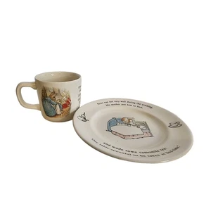 VINTAGE Peter Rabbit Kindergeschirr Set Made in England - 2-teiliges Set - Bild 1 von 10