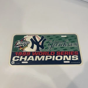 New York Yankees 1999 World Series Champions License Plate MLB - Picture 1 of 5