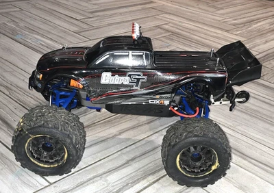 Modified Mamba Monster RC Truck On E-Revo Chassis-w-upgrades & Xtra E- Revo body - Image 1 of 4