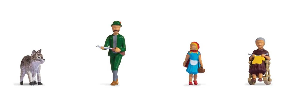 Noch 15805 HO Scale Little Red Riding Hood, Grandmother and the Big Bad Wolf - Изображение 1 из 1