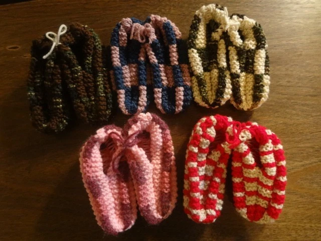 Chinelos de malha feitos à mão 5--Karen's 3-4 anos de idade - Imagem 1 de 1