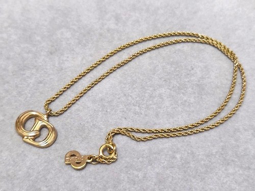 Collana Christian Dior logo CD colore oro 41553