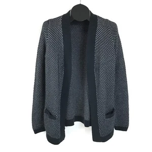 Lands' End Open Front Knit Cardigan Women's Small Pockets Cotton Acrylic Winter - Picture 1 of 11