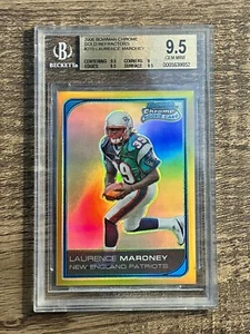2006 Bowman Chrome Gold Refractor /50 Laurence Maroney RC BGS 9.5 Gem Mint 💎 - Picture 1 of 2