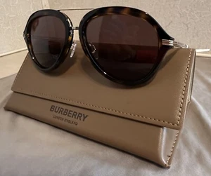 Burberry Jude BE4377-403487-58 58mm Tortoise Shell Unisex Aviator Sunglasses - Picture 1 of 4