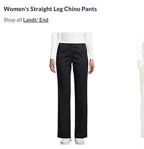 Lands End Woman Straight Leg Chino Pants, Navy, Size 12 - Picture 1 of 6