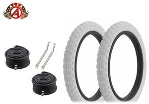 ALTA BICYCLE WIRE BEAD 16x2.125 WHITE COMP III BMX TREAD HEAVYDUTY TUBES & LEVER - Picture 1 of 1