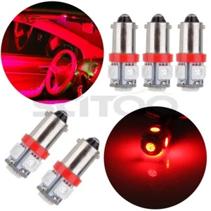 2pcs Blue 5-5050-SMD LED Map Light Bulbs Lamp BA9S H6W 53 T4W Q66B For Ford - Picture 1 of 6