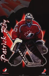 VINTAGE POSTER ~ 1998 Team Canada Patrick Roy Olympics Montreal Canadiens Hockey - Picture 1 of 1