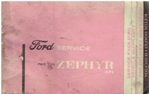FORD ZEPHYR 4 / 6 Mk3 1963-66 ORIGINAL SERVICE RECORD BOOKLET - Picture 1 of 1