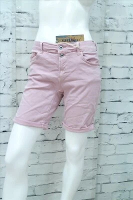 ❤️Melly & Co Made in Italy Jogger Shorts Pants Bermuda Hose in Rosa - Bild 1 von 4