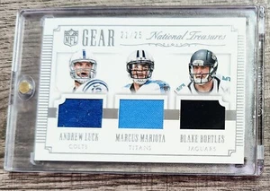 2015 Panini National Treasures - NFL Gear Trios #G3-LMB Andrew Luck 21/25 - Picture 1 of 2