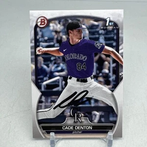 2023 1st Bowman Draft Cade Denton #BD-22 Signed Colorado Rockies - Picture 1 of 3