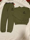 USMC PT Sweat Pant & Shirt Marine Corps Issue - Military OD Green - Made in USA