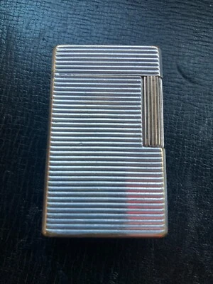 Briquet S.T. Dupont Paris plaqué argenté ancien - Photo 1/4