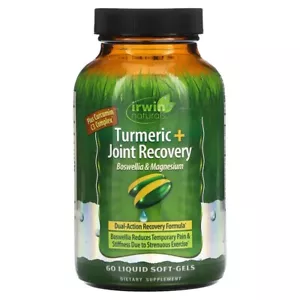 IRWIN NATURALS - TURMERIC + JOINT RECOVERY - 60 GELS - NEW STOCK - Picture 1 of 2