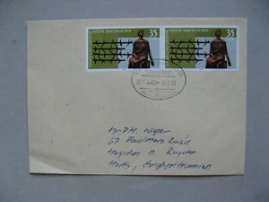 GERMANY DDR, cover 1990, pair statue Mauthausen, RPO Magdeburg - Hannover - Picture 1 of 1