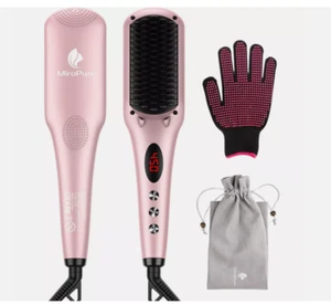 Enhanced Hair Straightener Brush by MiroPure 2-in-1 Ionic Straightening Brush - Picture 1 of 1