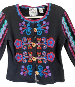 Vintage Michael Simon New York Gr. Small Pullover Made Hong Kong Sammlerstück Strickjacke - Bild 1 von 16