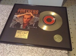 Sting - Fortress Around Your Heart - Framed Gold 45 Record Display Exc Condition - Picture 1 of 6